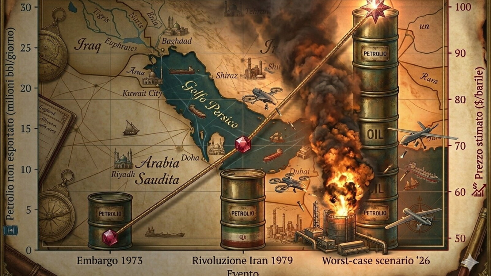 Tre volte peggio della crisi petrolifera del 1973. Il worst-case scenario dietro il blocco di Hormuz (di C. Paudice)