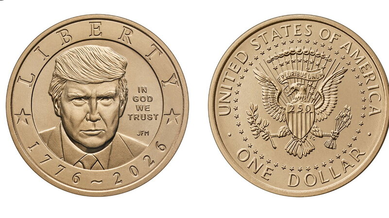 Il volto di Trump su una nuova moneta da un dollaro