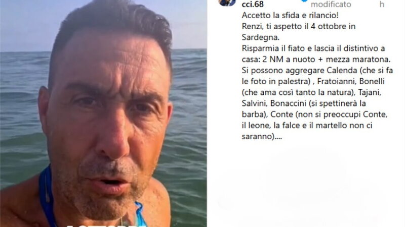 Matteo Renzi e Roberto Vannacci si sfidano a nuoto e corsa