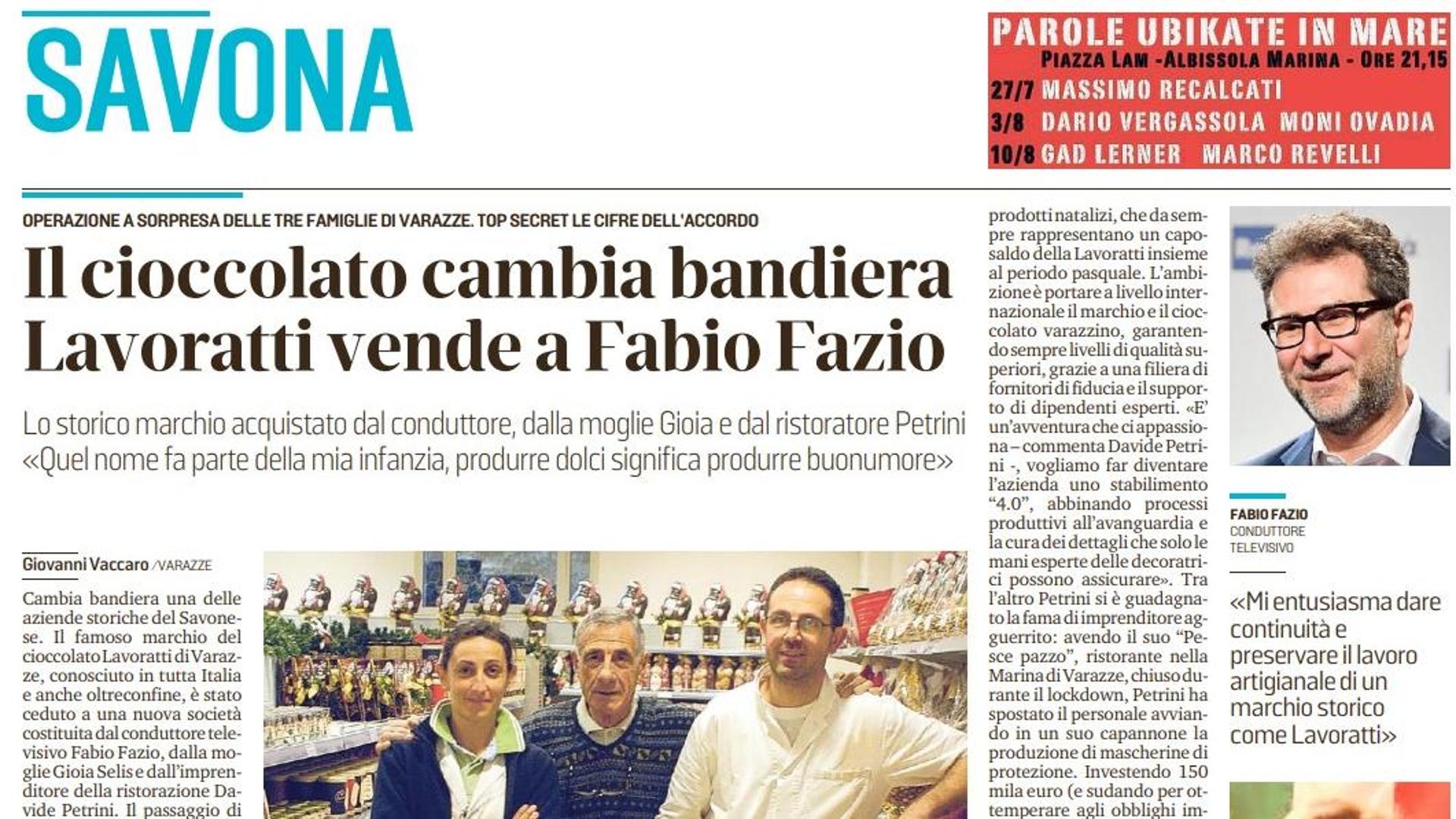 Fabio Fazio Come Willy Wonka Il Conduttore Tv Ha Acquistato La Storica 