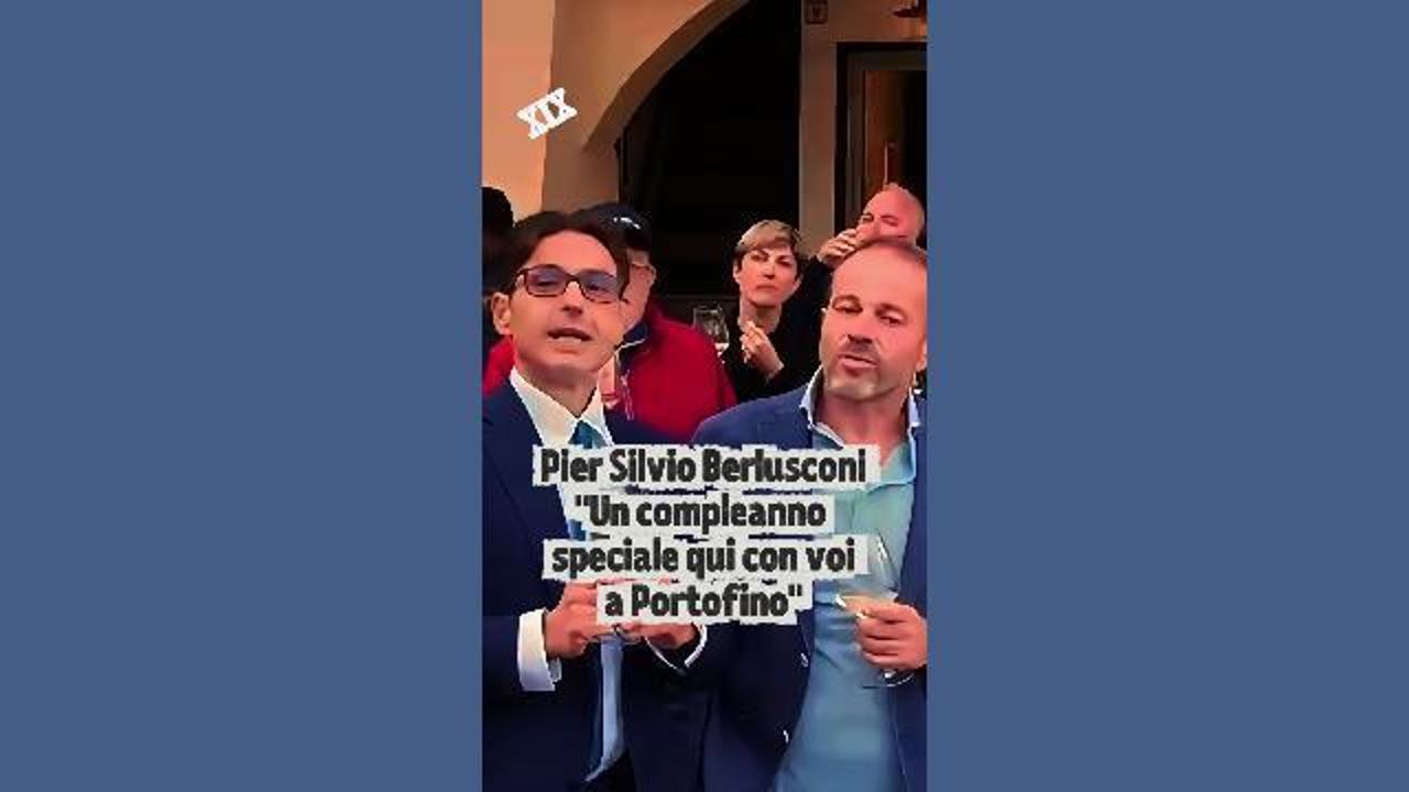 Pier Silvio Berlusconi: "Un compleanno a speciale qui a Portofino, grazie: vi voglio bene"