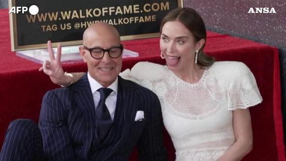 Hollywood, stelle sulla Walk of Fame per Emily Blunt e Stanley Tucci | Video