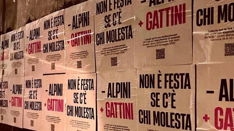 “Non è festa se c’è chi molesta”, nuovi manifesti e scritte contro gli Alpini a Genova