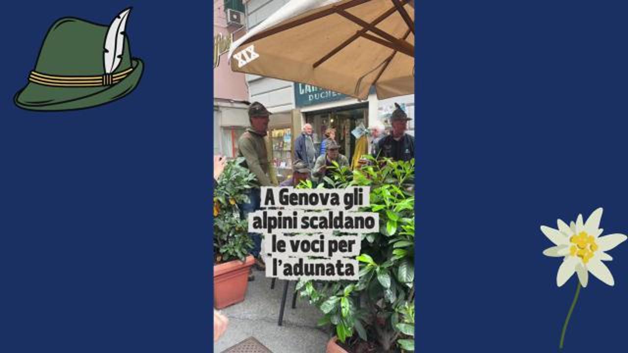 A Genova gli alpini scaldano le voci per l'adunata