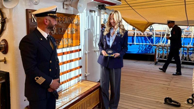 Il Vespucci a Genova, la visita della sindaca Salis