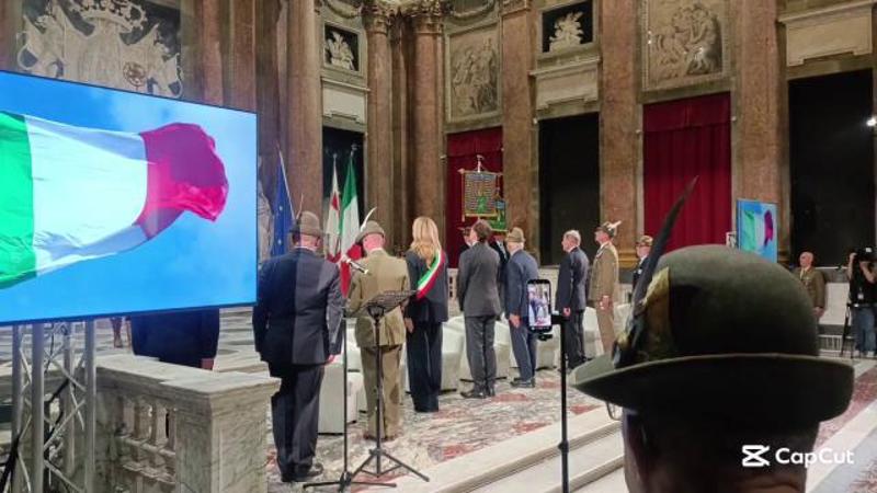 Al Ducale le massime istituzioni dell'Ana e delle Truppe Alpine: "Genova ci ama"