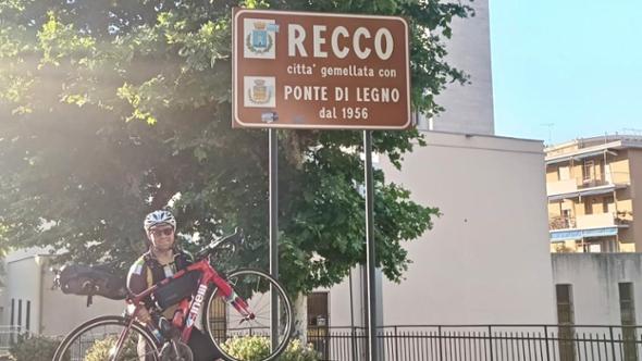 Da Viterbo a Recco in bicicletta: “Volevo assaggiare la focaccia”