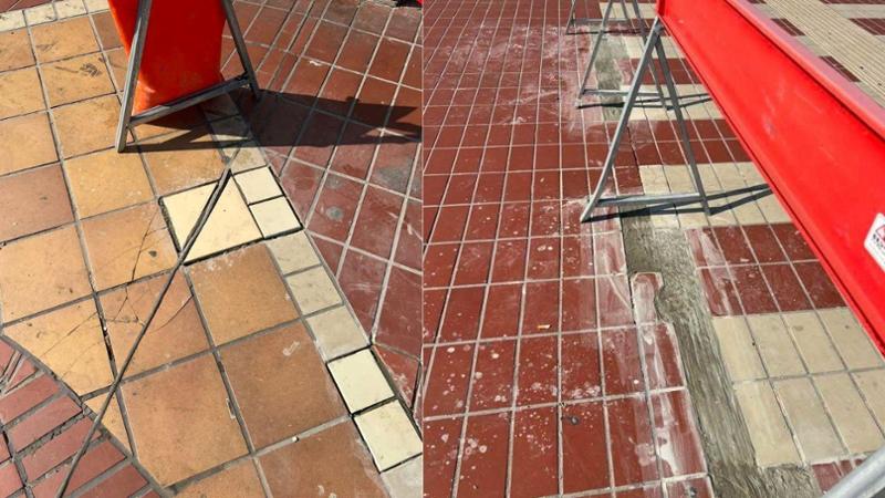 Corso Italia, i residenti polemizzano sul “tapullo” in cemento. Il Comune di Genova: “Ripristino provvisorio per garantire la sicurezza”