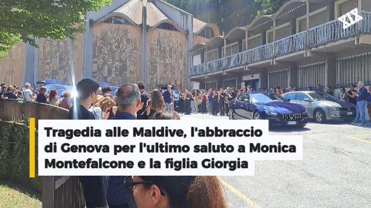 Tragedia alle Maldive, l'abbraccio di Genova per l'ultimo saluto a Monica Montefalcone e la figlia Giorgia