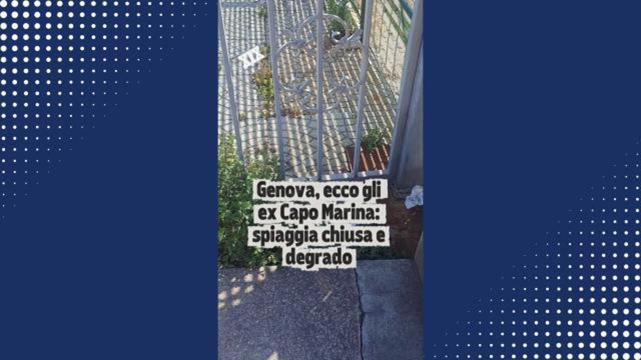 Genova, ecco gli ex Capo Marina in Corso Italia: spiaggia chiusa e degrado