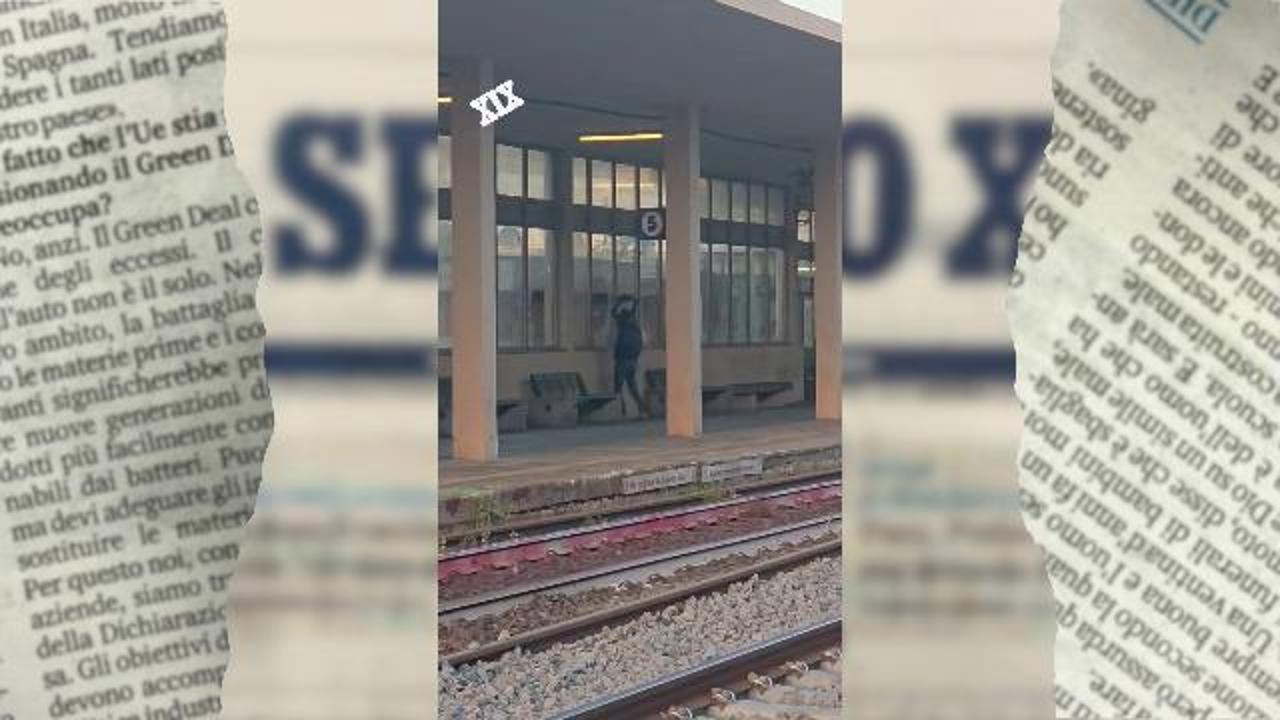 Furia in stazione a Sampierdarena, brandisce una tegola e spacca le vetrate del binario 5