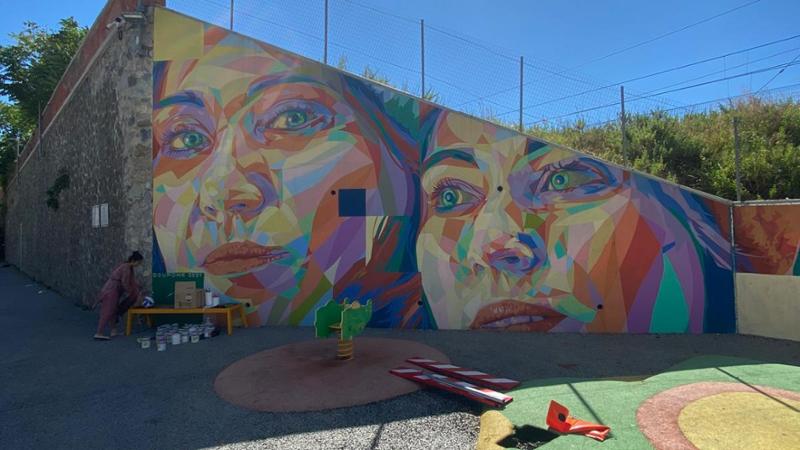 Radura della Memoria, ripristinato il murale che era stato imbrattato