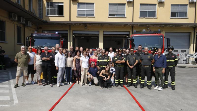 Pavia, in pensione Bebbu decano dei pompieri