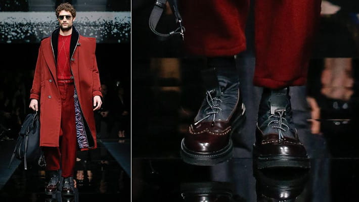 Milan Fashion Week 4° giorno: dagli anfibi allungati di Armani agli stivali  “eroi/anti-eroi” - La Stampa