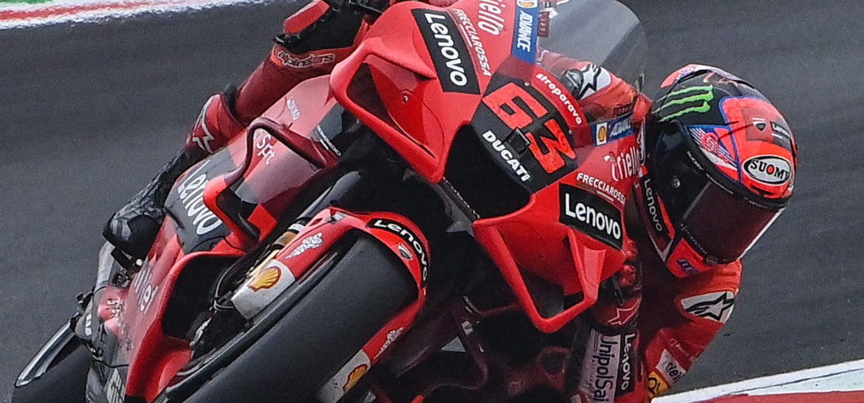 MotoGp, Ducati super a Misano: pole di Bagnaia poi Miller e Luca Marini ...