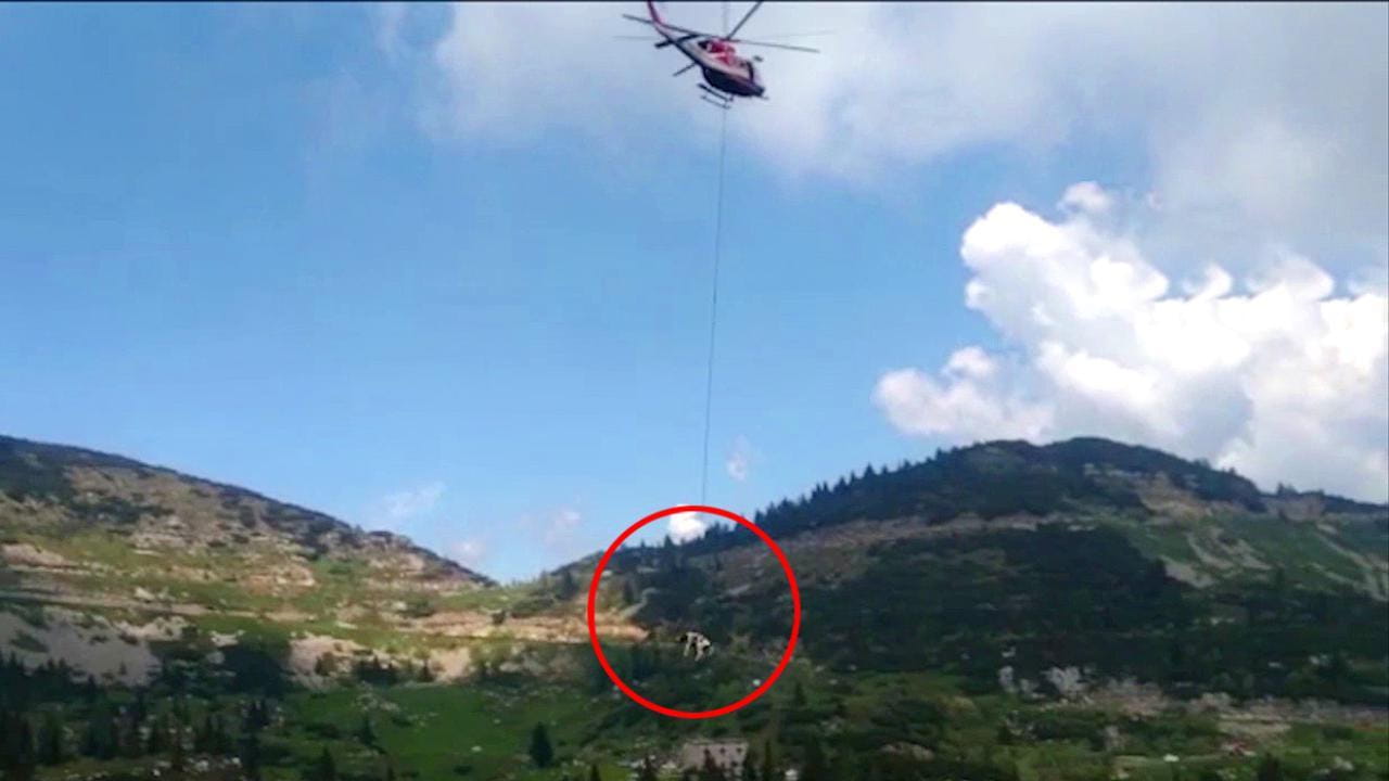 Lo Spettacolare Intervento Dei Vigili Del Fuoco Con L elicottero 