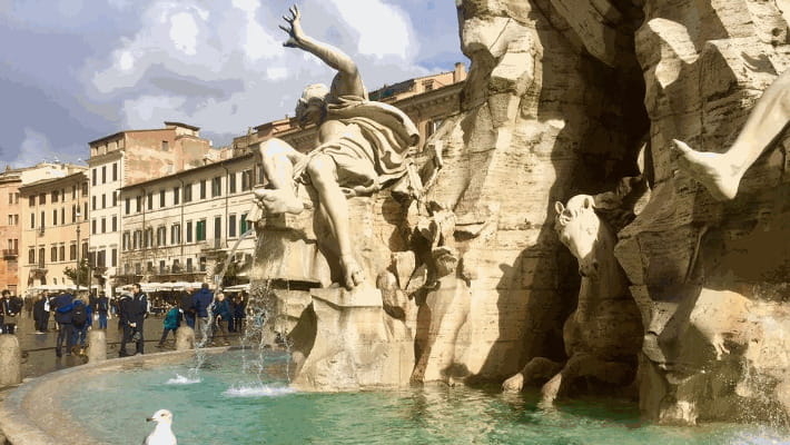 Porceval Villamarchante - Grande statuetta romantica tra