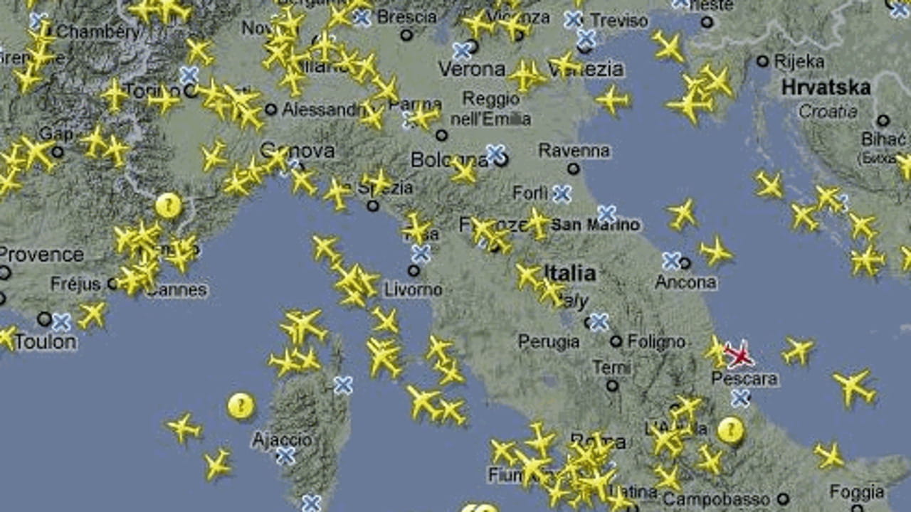 aerei in volo in diretta