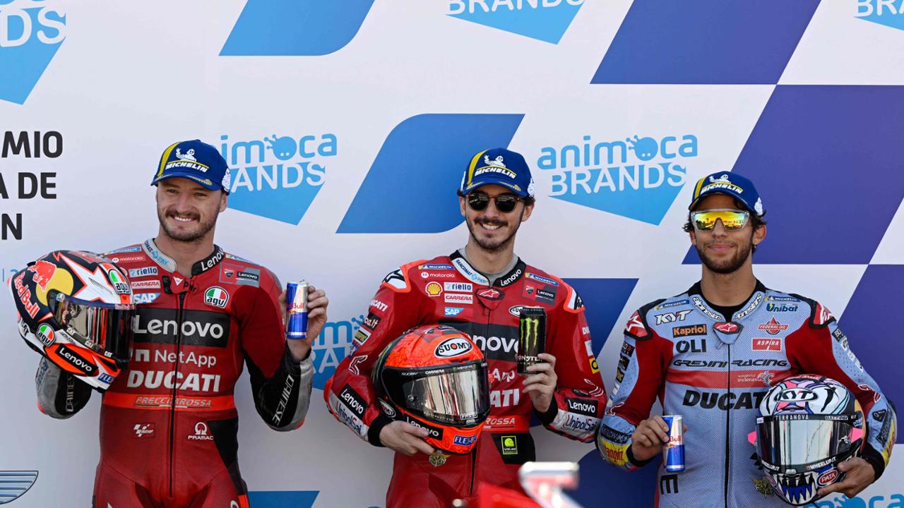 Moto Gp, super Bagnaia in pole al Gran Premio di Aragon: tre Ducati ...