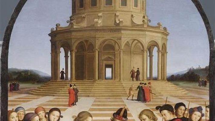 Perugino e Raffaello, lo Sposalizio della Vergine. Dialogo tra maestro