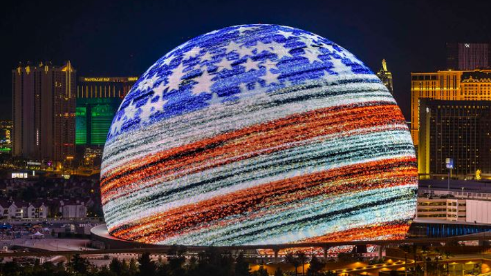 A Las Vegas lo schermo a sfera più grande del mondo