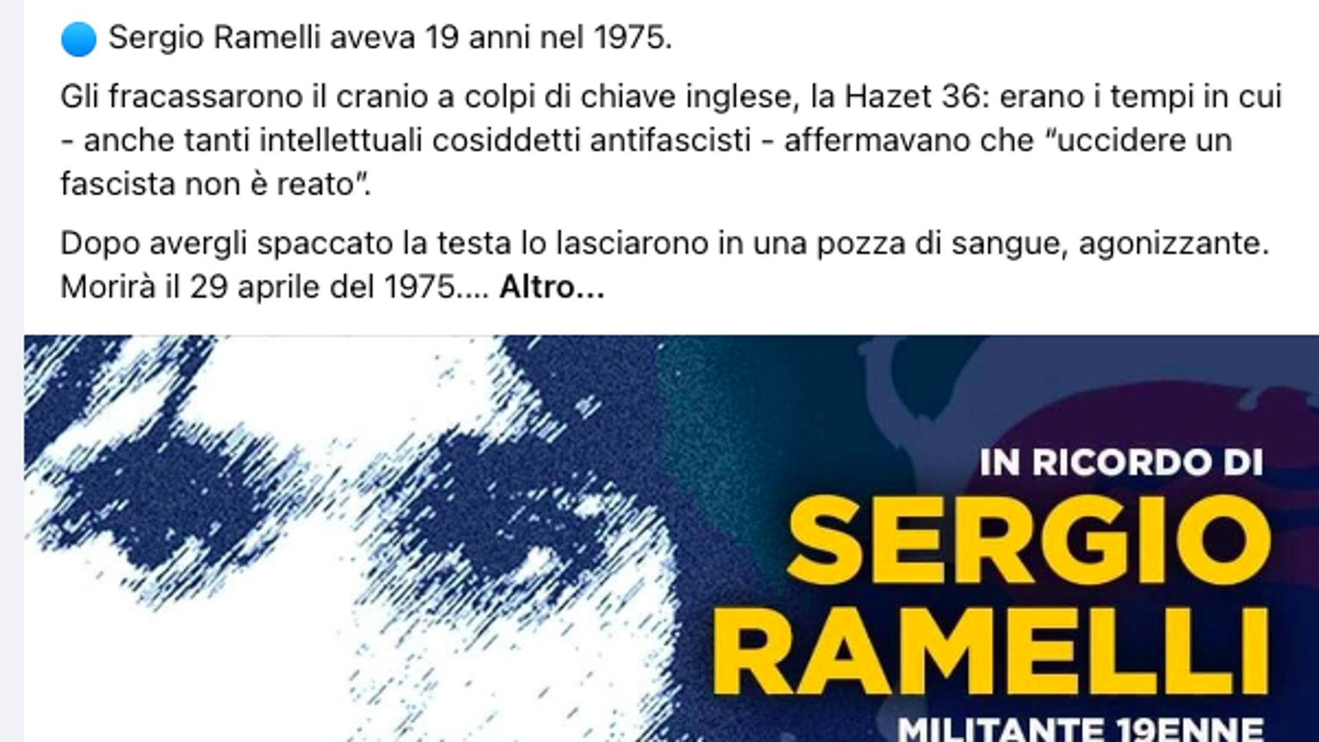 Pozzolo celebra Ramelli: “È morto per la libertà” - La Stampa