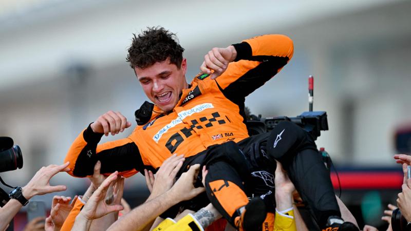 Lando Norris  Car  2025 - Espositore Incorniciato Con Firma Digitale Per 691089