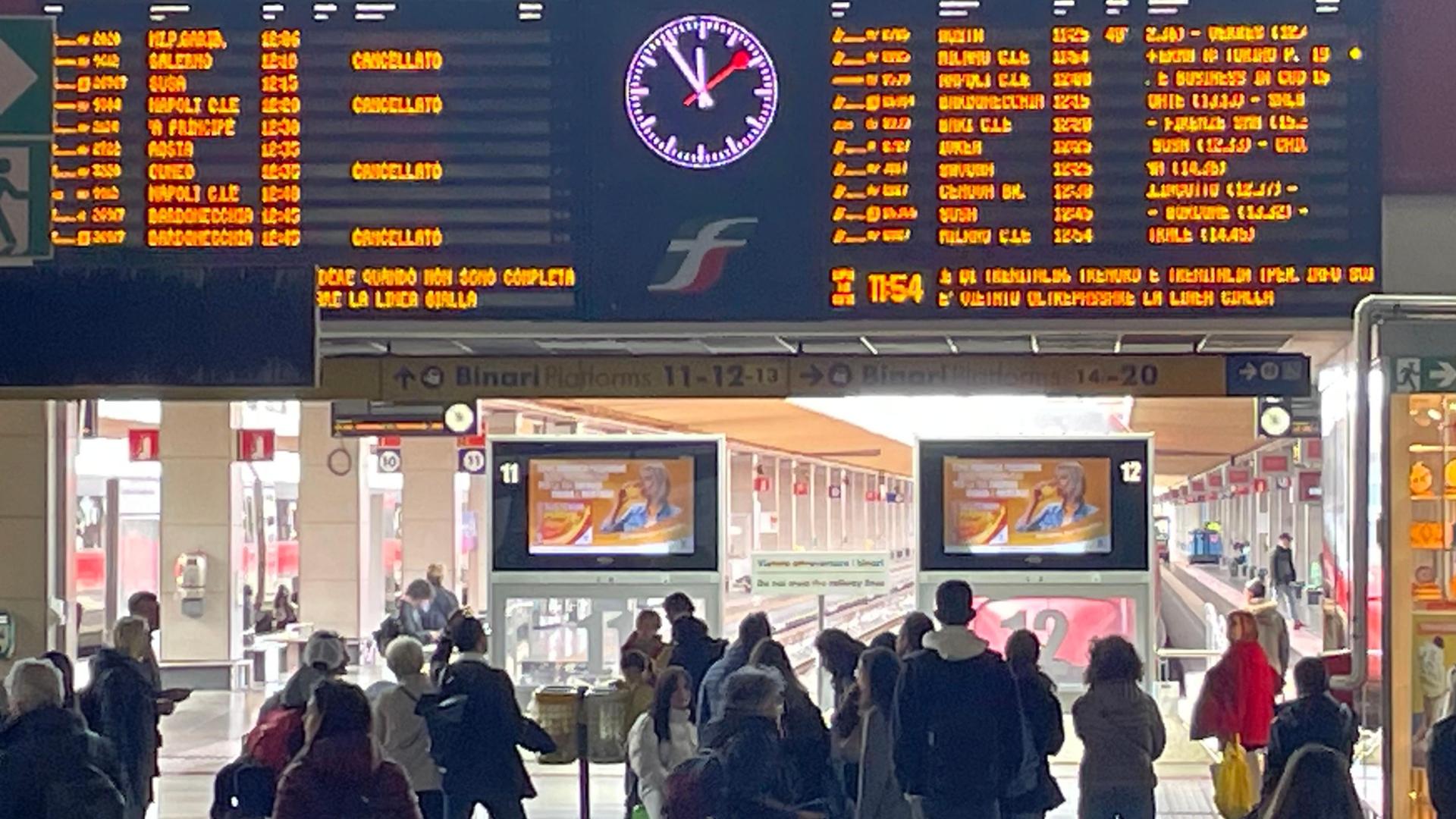 vi si attendono i treni
