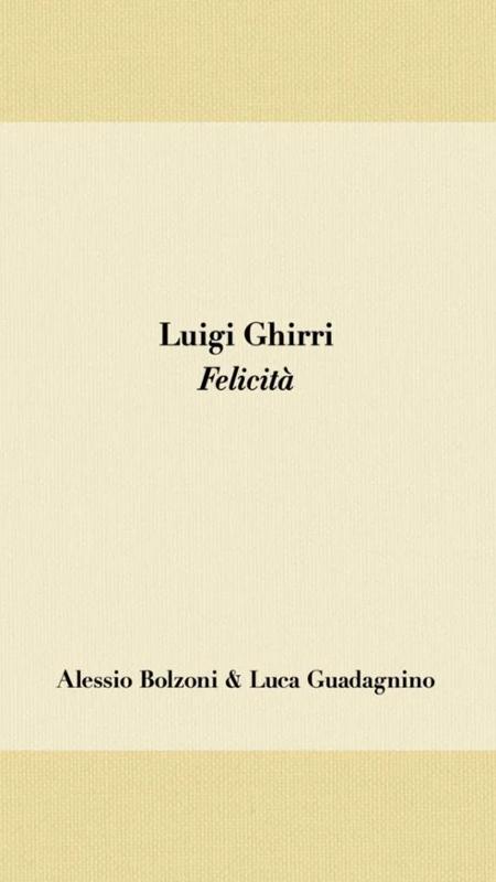 Felicità per Luigi Ghirri è un ritaglio di giornale su sfondo di