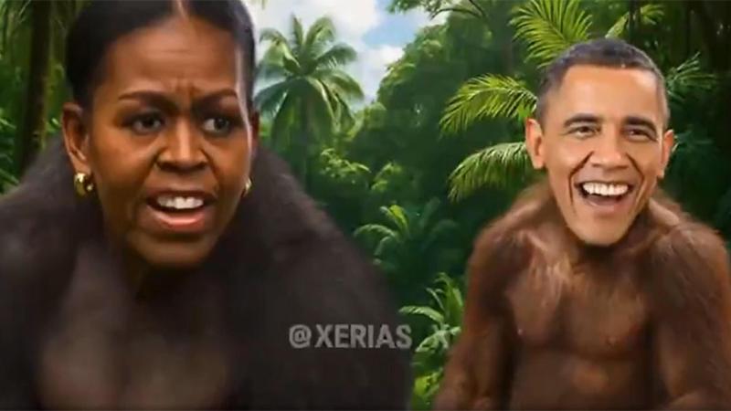 Trump rifiuta di scusarsi per il video degli Obama come scimmie: “Nessun errore”