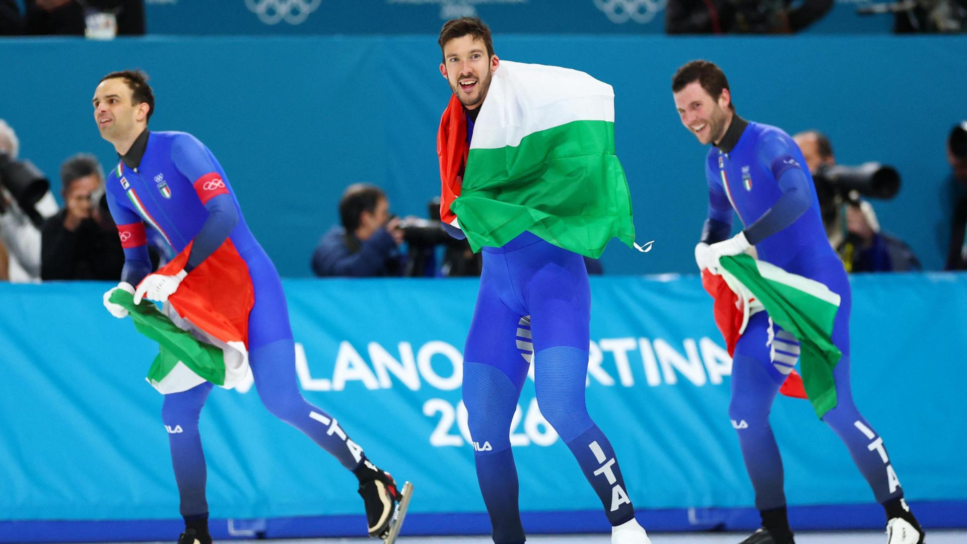 Milano-Cortina: pattinaggio di velocit&agrave;, immensa Italia. Il nono oro &egrave; nell&rsquo;inseguimento a squadre