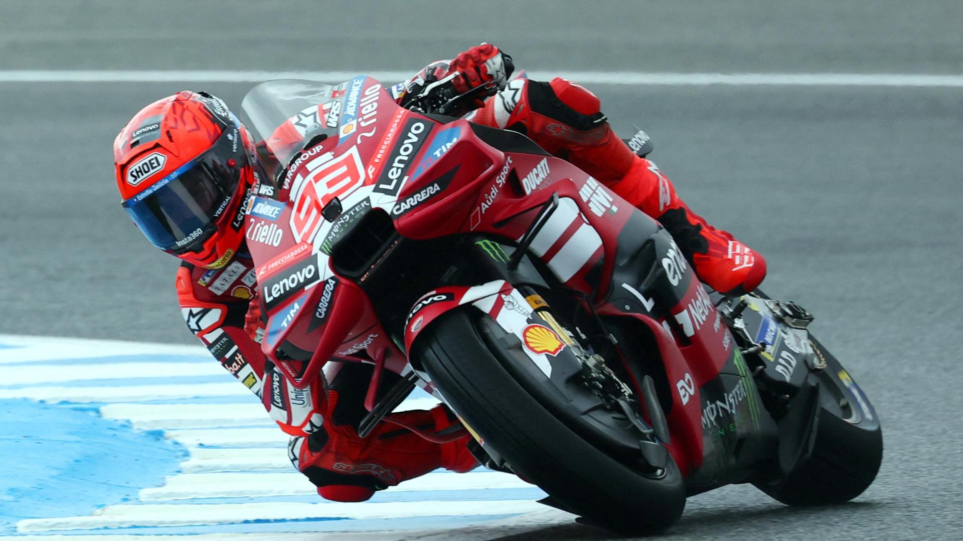 In Spagna vola la Ducati: Marc Marquez vince la Sprint sotto la pioggia, Bagnaia 2&deg; e Morbidelli 3&deg;
