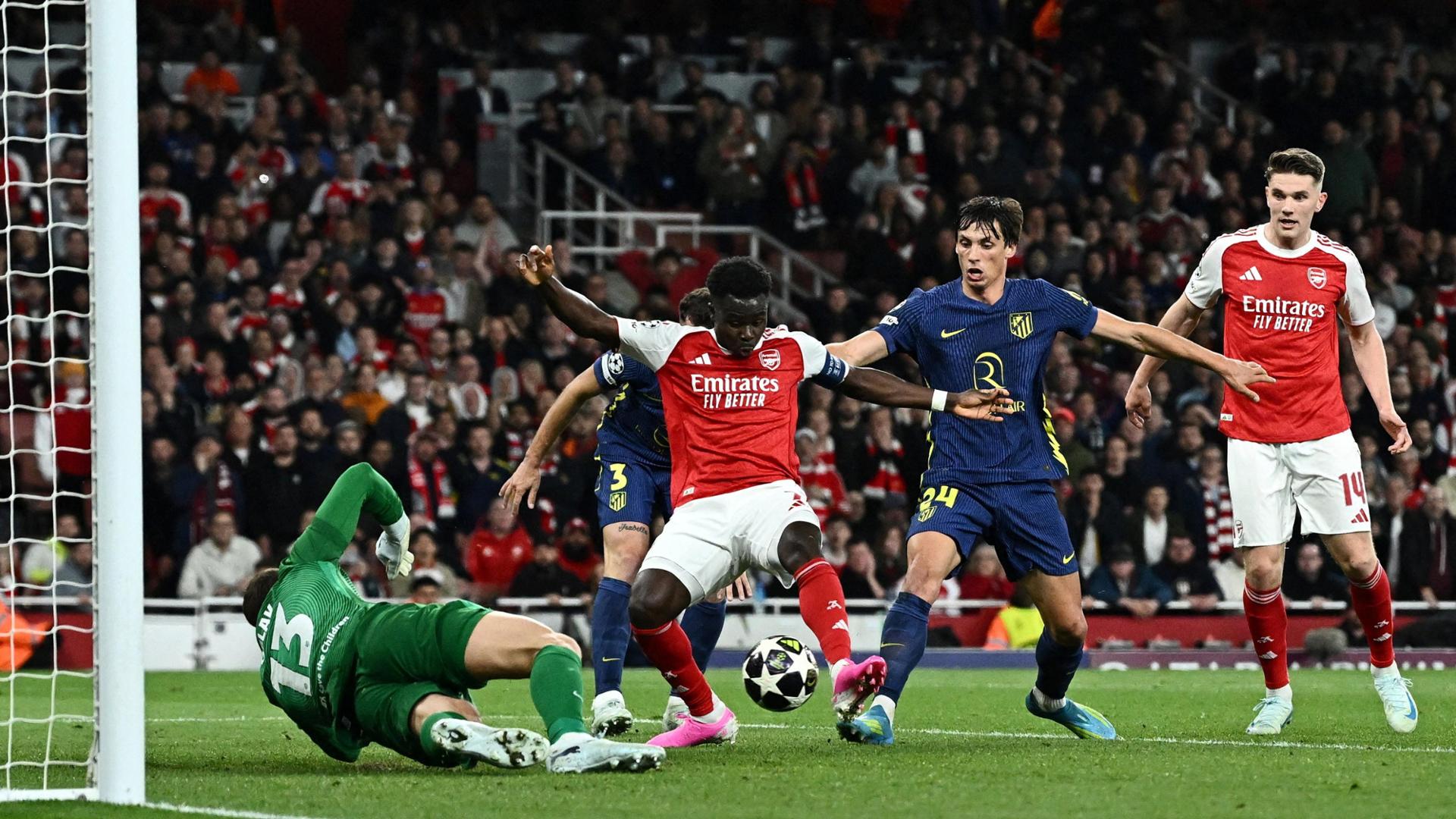 L&rsquo;Arsenal &egrave; la prima finalista di Champions, un tap-in di Saka manda ko l&rsquo;Atletico Madrid