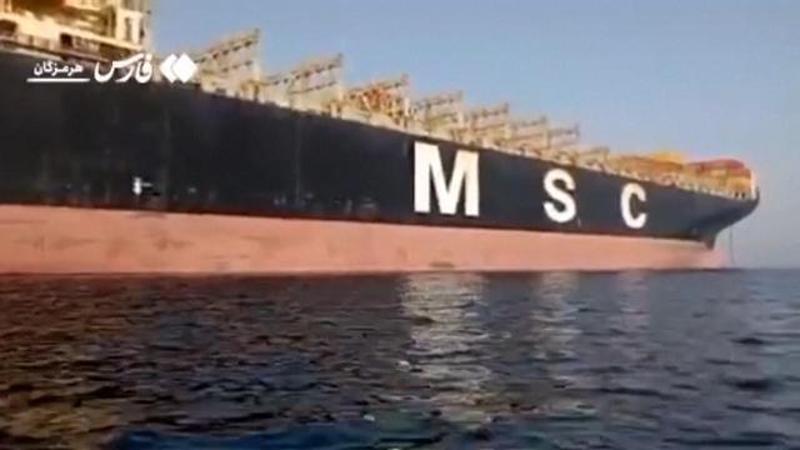 L'Iran pubblica un video della portacontainer Msc Francesca sequestrata nello Stretto di Hormuz