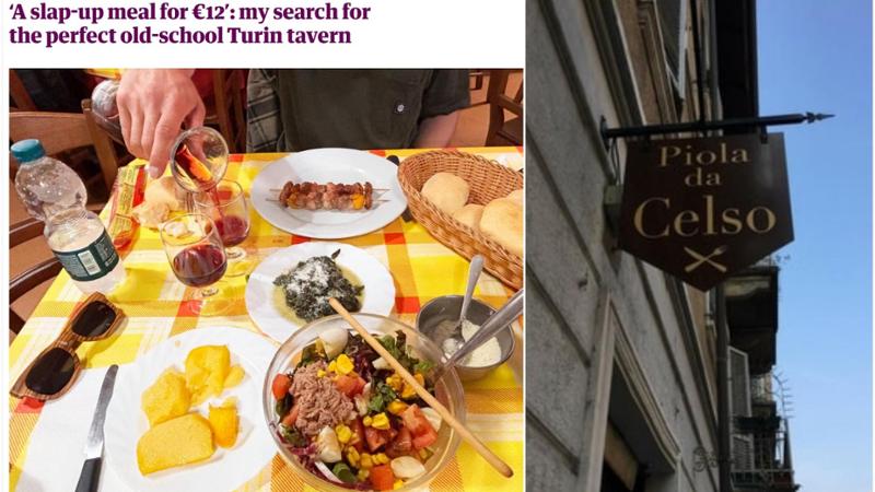 “Un pasto luculliano a 12 euro”. Il Guardian celebra le piole di Torino e incorona Celso