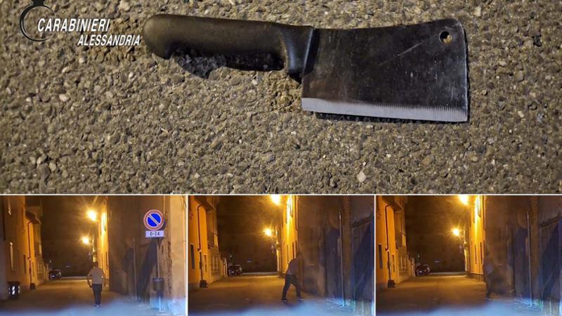 Gira armato di mannaia per dare la caccia a una setta satanica: fermato di notte a Occimiano