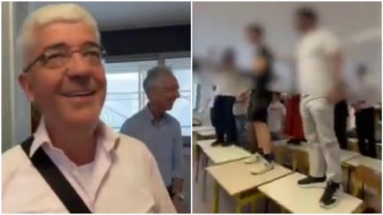 "O capitano! Mio capitano!": in piedi sui banchi per il prof di matematica che va in pensione