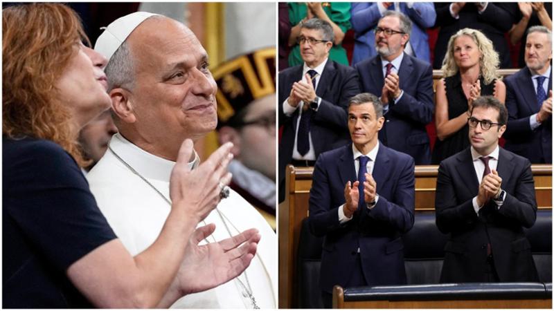 Papa Leone in Parlamento a Madrid: la standing ovation dopo il discorso