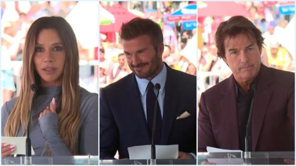 Beckham e la stella sulla Walk of Fame, i discorsi di Victoria e Tom Cruise: "La sua? Una storia da film"