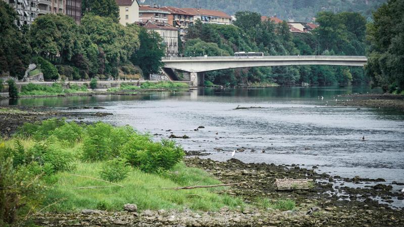 Il Po nella morsa della siccità, dal Piemonte al Delta