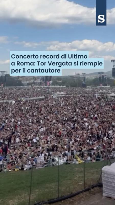 Concerto record di Ultimo a Roma: Tor Vergata si riempie per il cantautore
