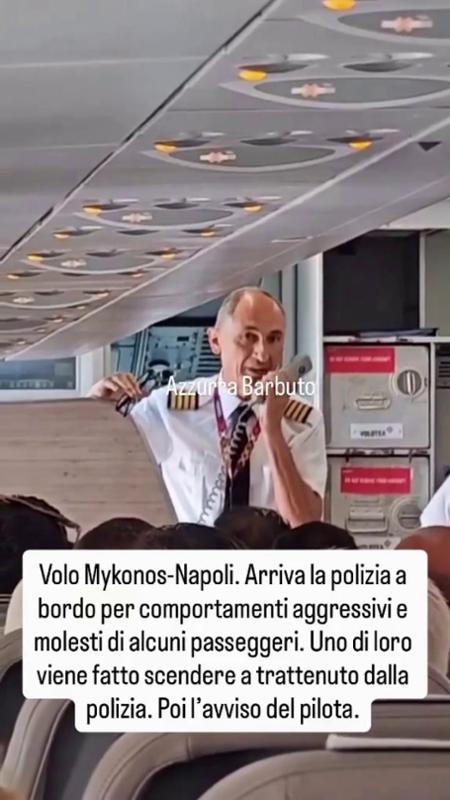 Volo Mykonos-Napoli fermato in pista, un passeggero sbarcato a forza e la rabbia del pilota