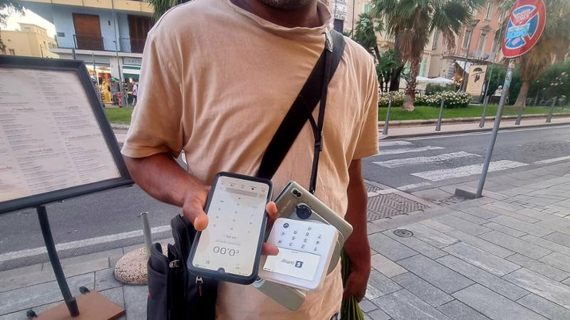 Uso dei pagamenti elettronici tra gli ambulanti a Sanremo