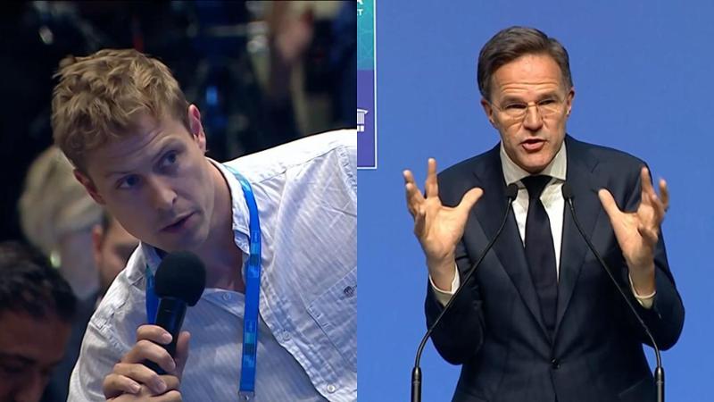 Il giornalista incalza Rutte su Trump: "È seduto accanto a lui e tace. Dov'è il suo amor proprio?"