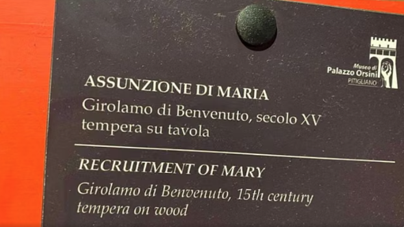 L’Assunzione di Maria in cielo diventa Maria che trova lavoro: la gaffe del museo diocesano di Pitigliano