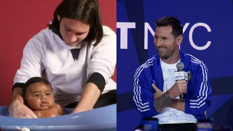 La foto di Messi con Yamal neonato