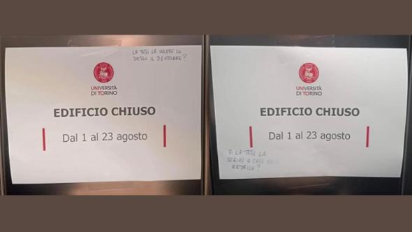 Università chiusa per ferie, la protesta degli studenti: “Scrivo la tesi a casa della rettrice?”