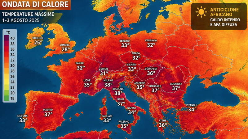 Caldo senza tregua, l’Italia soffoca: bollino rosso in 25 città, mai così tante. Ecco quando finirà