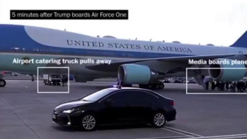“Pericolo attentato dall'Iran”: Trump in fuga su un carrello dell'Air Force One