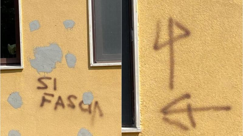 Pisa, “scritte fasciste” sul muro della scuola: l’allarme di Ferragosto finisce in un equivoco